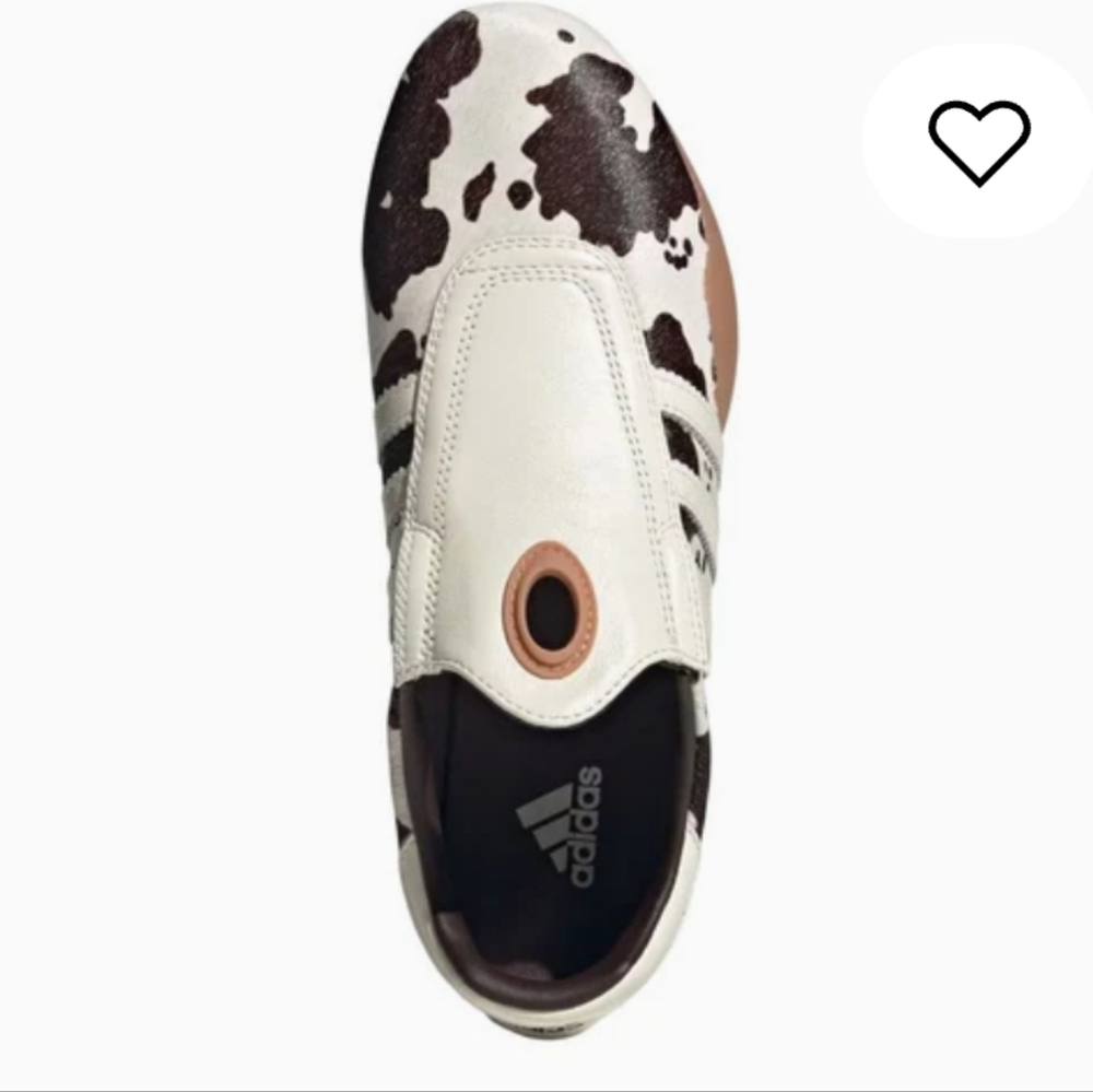 Adidas Taekwondo Mei Cow Print Leather Hair Ballet Sneakers - Picture 3 of 10